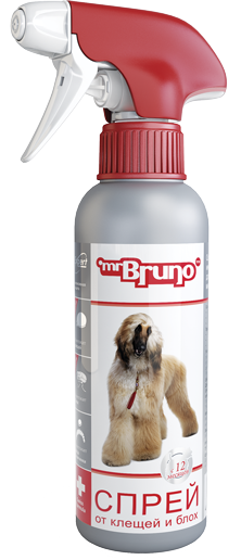 Спрей для собак Mr.Bruno Plus Интенсивная защита от паразитов 200 мл.